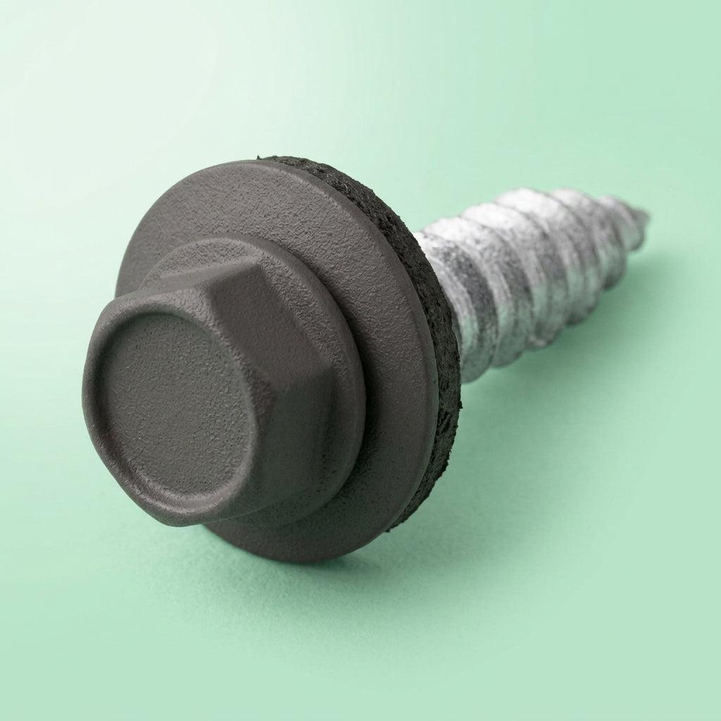 Metal siding screw with EPDM washer